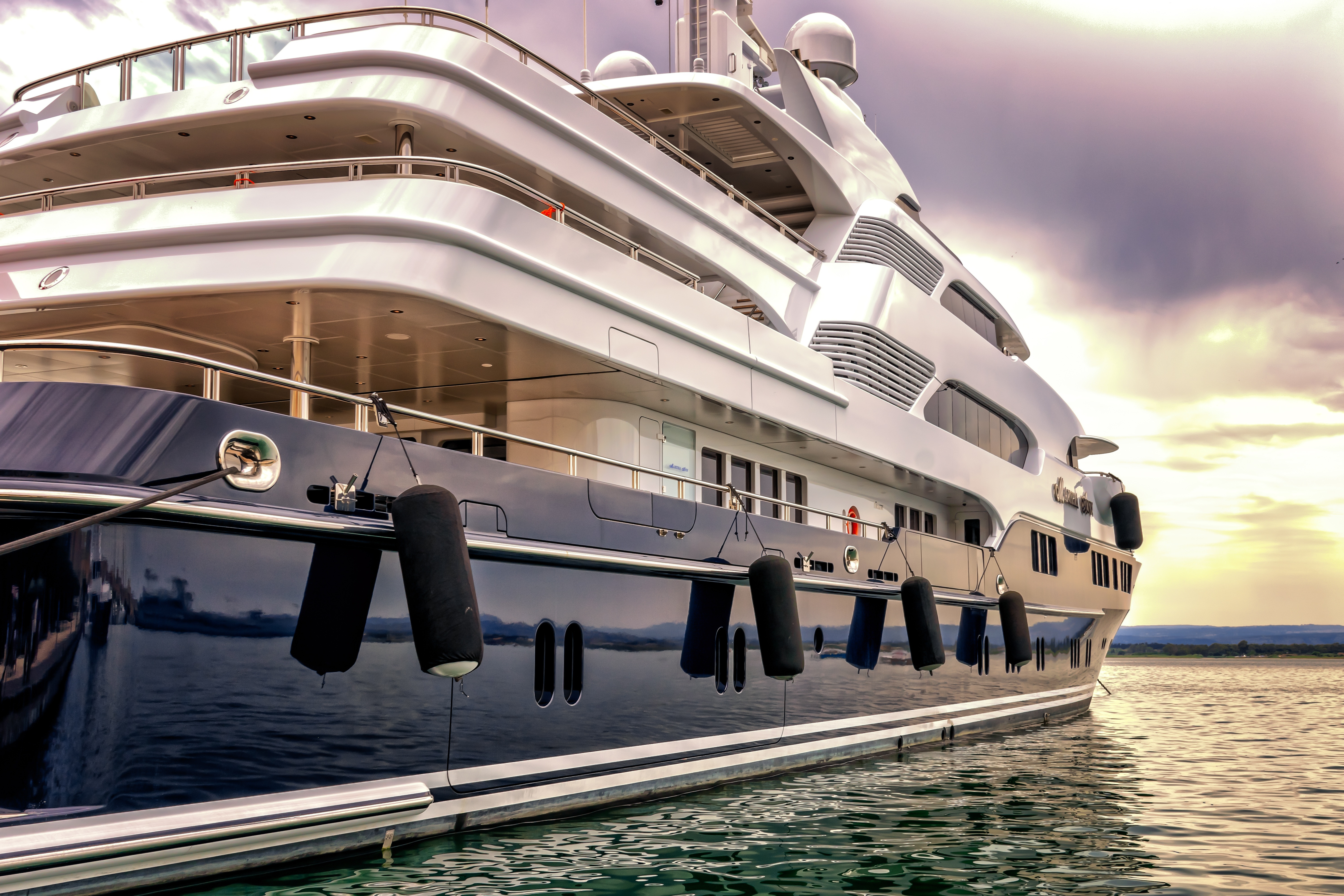 Yacht near a luxury property